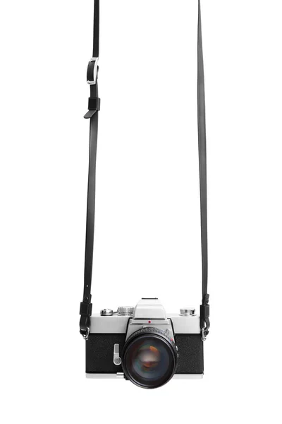 Винтажная камера на белом фоне DSLR — стоковое фото