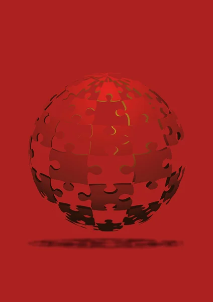 Puzzle globo — Archivo Imágenes Vectoriales