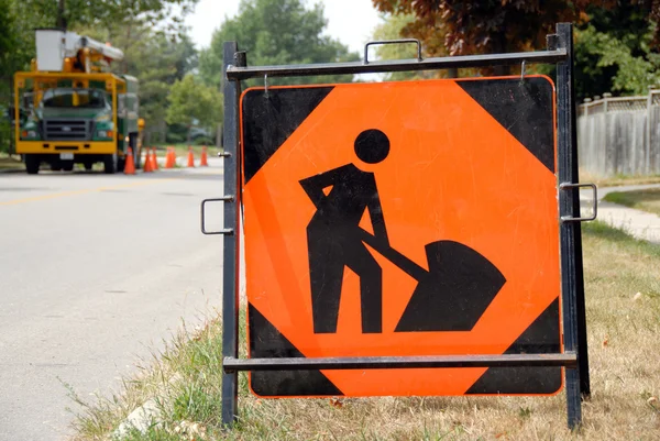 stock image Men at Work Sign