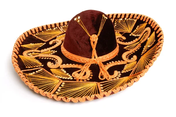 Samt mexikanischem Sombrero — Stockfoto
