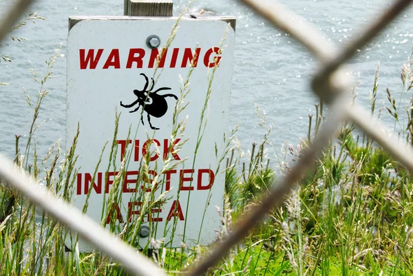 stock image Tick Infested Area Warning Sign