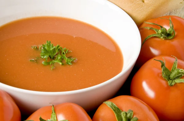 Sopa de tomate casera — Foto de Stock