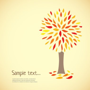 Autumn vector tree. clipart