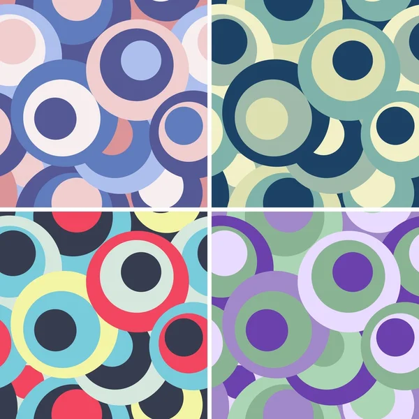 Set of funny circle backgrounds — Stock Vector