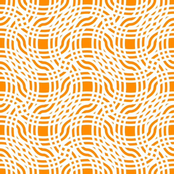 Fondo de línea abstracta, patrón inconsútil naranja, ornamento geométrico, papel pintado vectorial monocromo, tela de moda y envoltura creativa con elemento gráfico de estilo asiático para el diseño — Archivo Imágenes Vectoriales