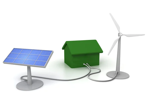 Casa de energía ecológica —  Fotos de Stock