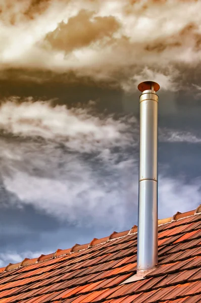 stock image Chimneys on roof