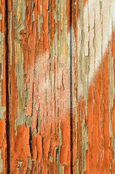 Peeling vernice su sfondo vecchio legno — Foto Stock