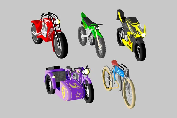 Motocykly vektor — Stockový vektor