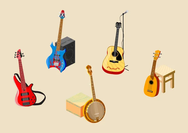 Guitarras vetoriais — Vetor de Stock