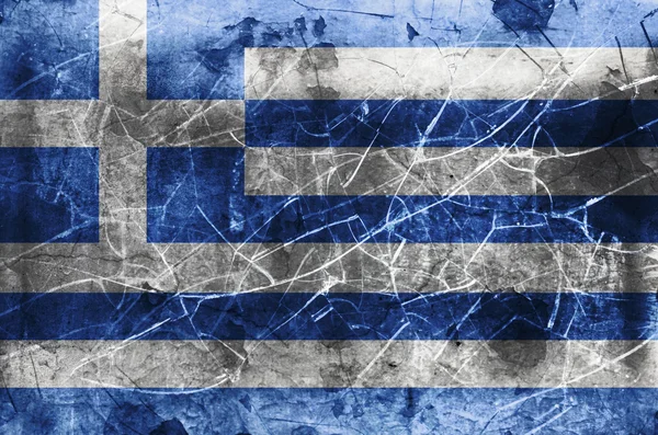 Κατεστραμμένο σημαία της Ελλάδας — Φωτογραφία Αρχείου