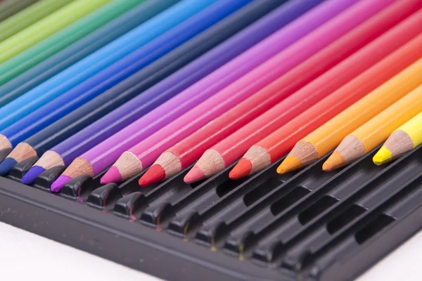 Stock image Rainbow of colored pencils