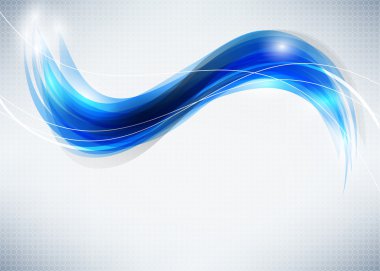 Abstract blue waves clipart