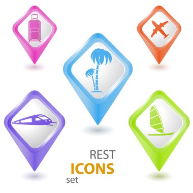 Rest pointers set clipart