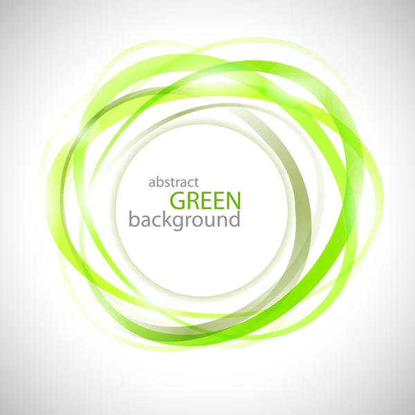 Astratto verde anelli vettore sfondo — Vettoriale Stock