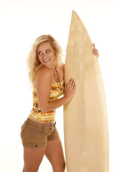 Sörfçü kız eğlence — Stok fotoğraf