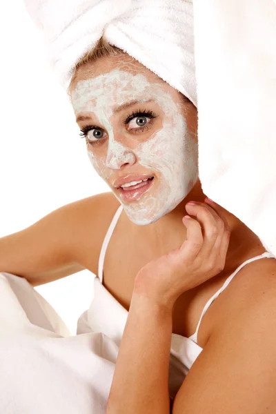 Maschera asciugamani spa — Foto Stock