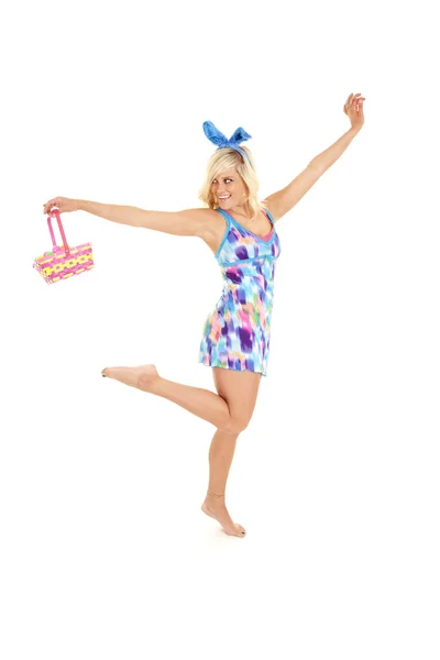 Woman happy easter — Stock Photo, Image