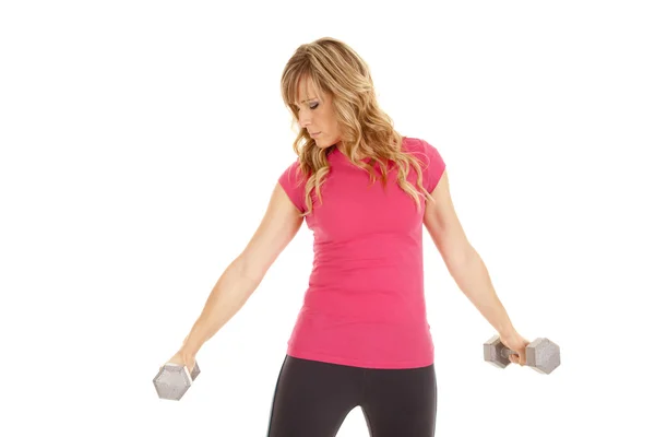 Holding weights down — Stock Photo, Image