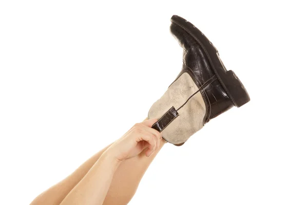 Pull boot on — Stock Photo, Image