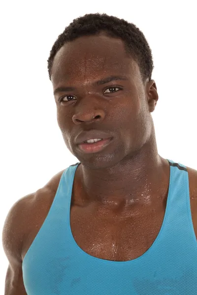 Close up face sweat — Stock Photo, Image