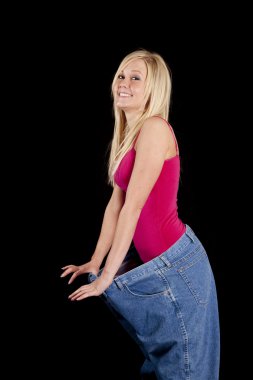 Big pants hold out smile clipart