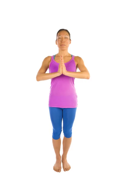 Медитация синего цвета йоги — стоковое фото