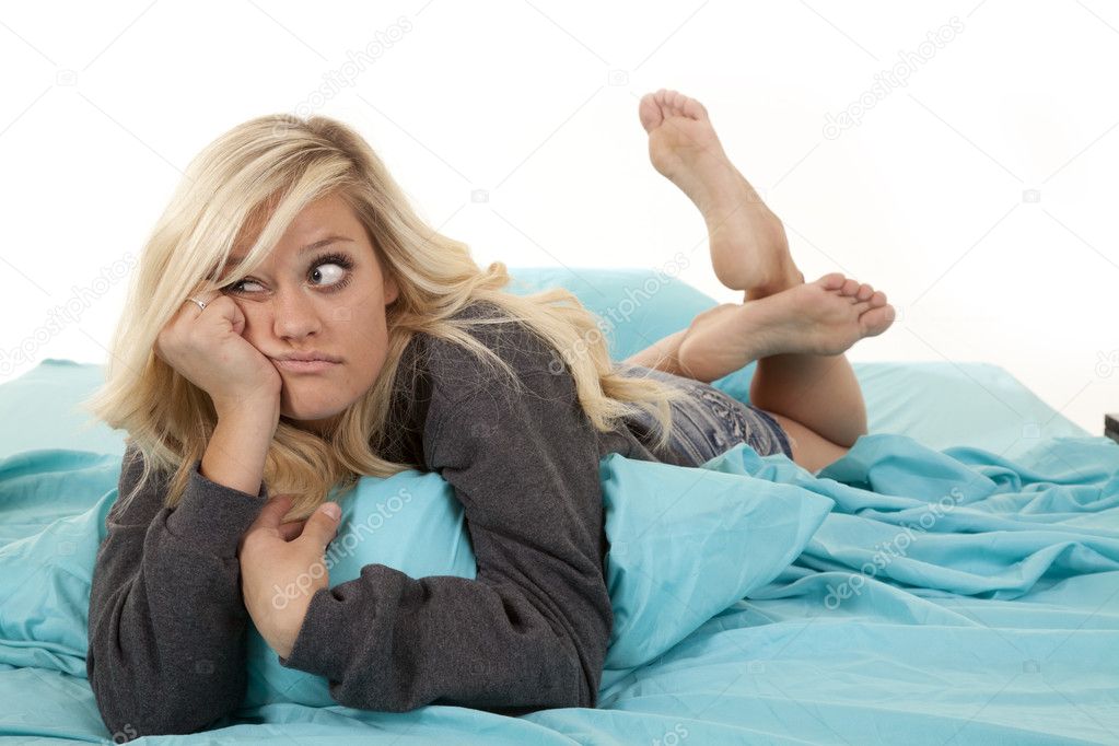 Woman lazy in bed
