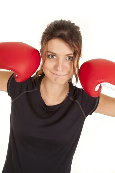 Kvinna box rolig — Stockfoto