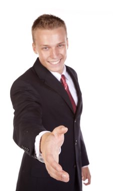 Man shaking hand clipart