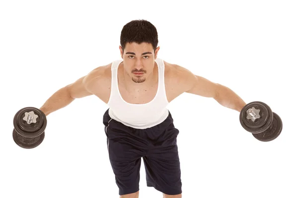Man workout arms out — Stock Photo, Image