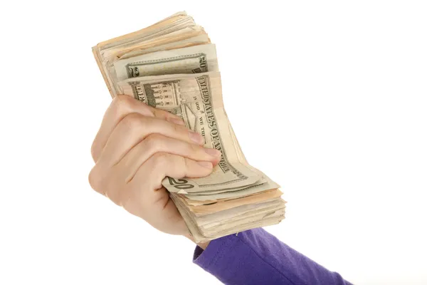 Handful of money — Stock Photo, Image