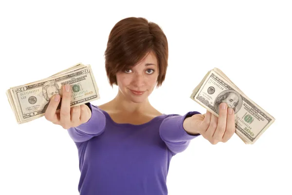 Lots of cash hands — Stock Photo, Image