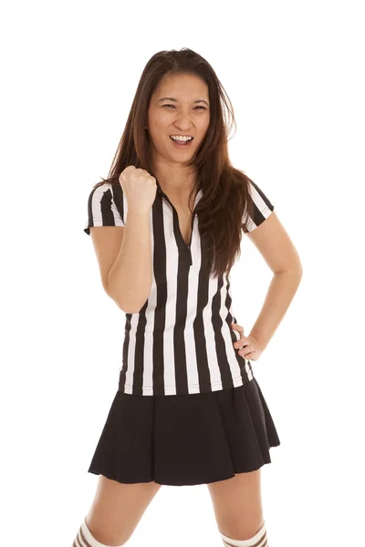 Referee woman punch — Stock Photo, Image