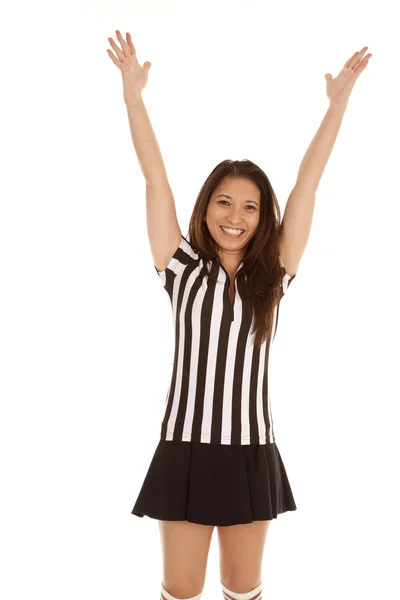 Referee mujer touchdown — Foto de Stock