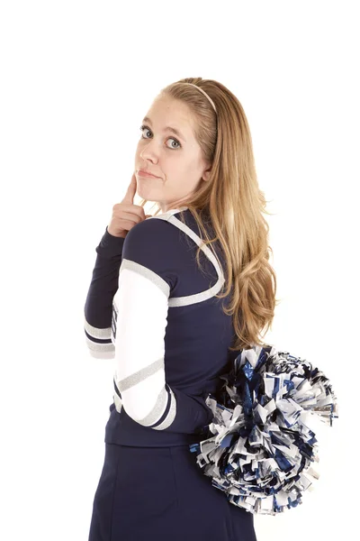 Cheerleader back think — Stock Photo, Image