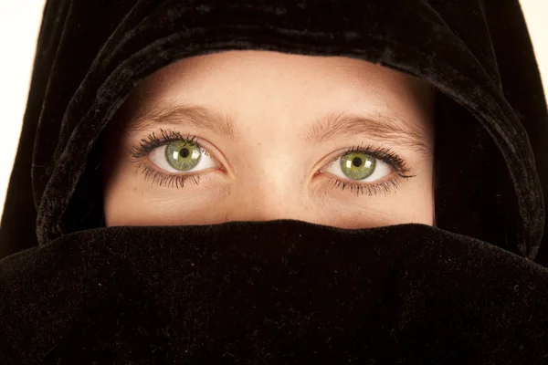 Gözleri siyah pelerin — Stok fotoğraf