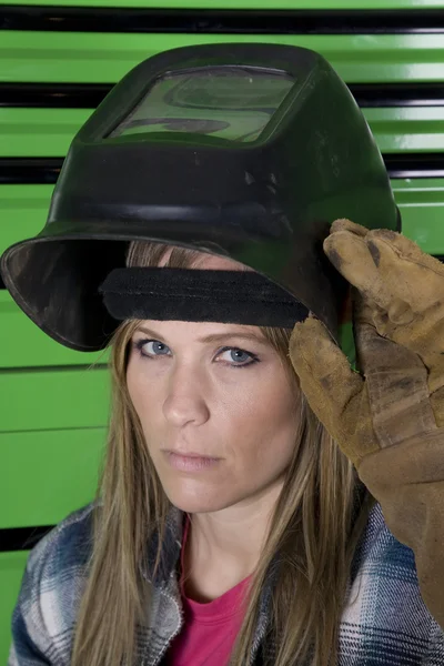 Serious expression welder — Stock Photo, Image