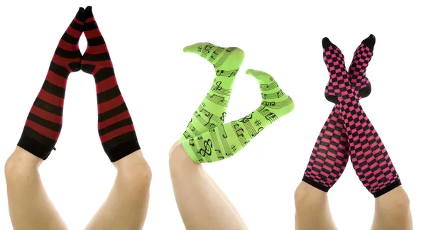 Socken setzen unterschiedliche Positionen — Stockfoto