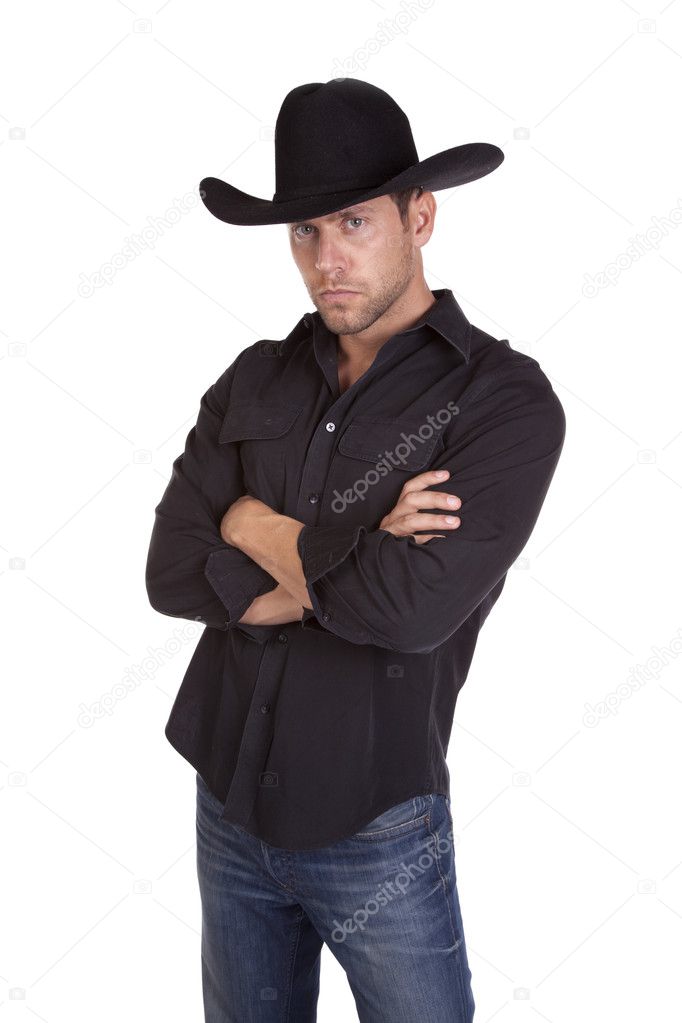 Serious cowboy