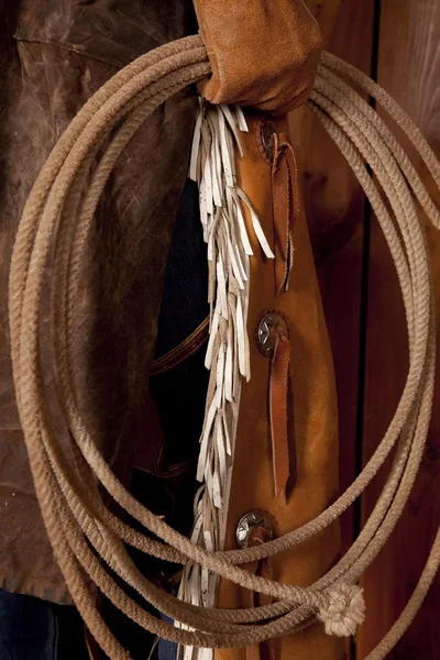 Fechar segurando corda — Fotografia de Stock