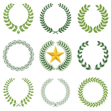 Laurel wreaths clipart