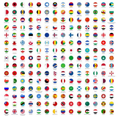 Circle flags of the world