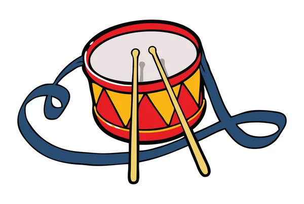 Illustration vectorielle du tambour — Image vectorielle