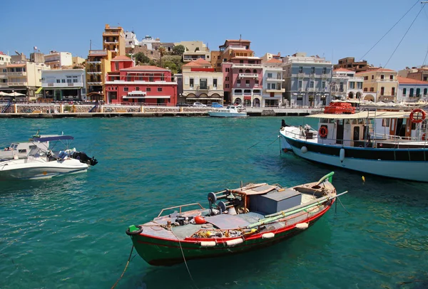 圣尼古拉奥斯在克里特岛，希腊的全景. — 图库照片