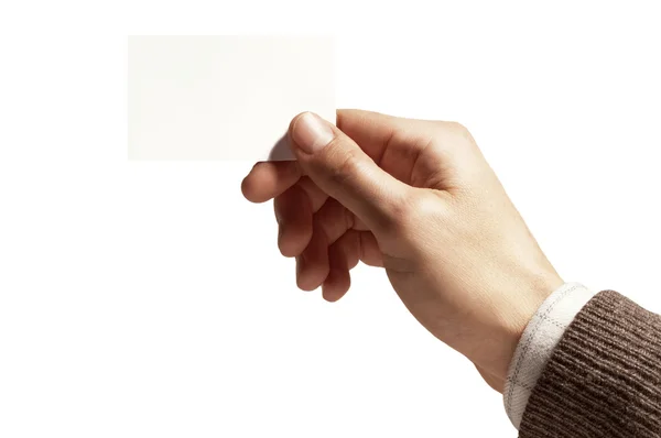 Hand with card — Stock Photo, Image