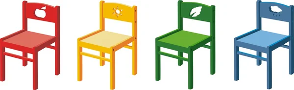 Красочные стулья — стоковый вектор