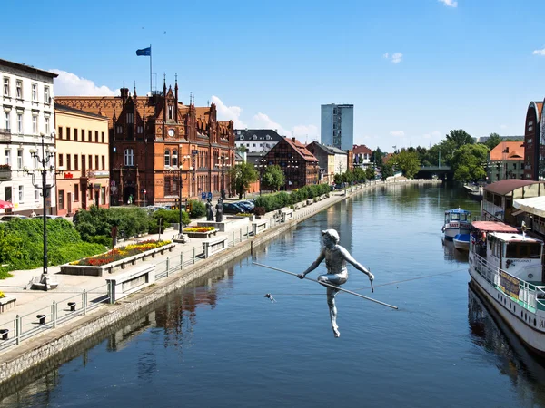 Bydgoszcz - de rivier van de GOMB — Stockfoto