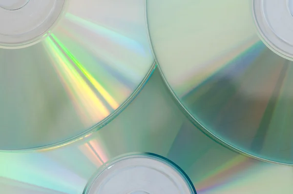 stock image Several DVDs on its back