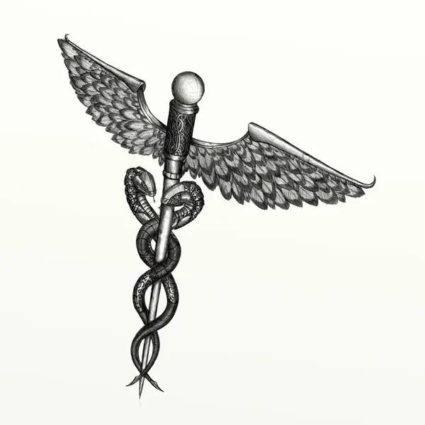 Medicine, science, character, health, doctors,caduceus Royalty Free Stock Images